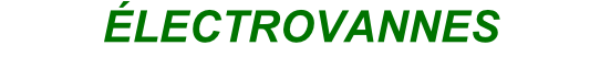ÉLECTROVANNES