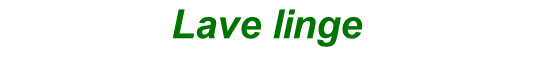 Lave linge