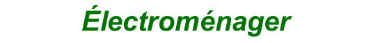 Électroménager